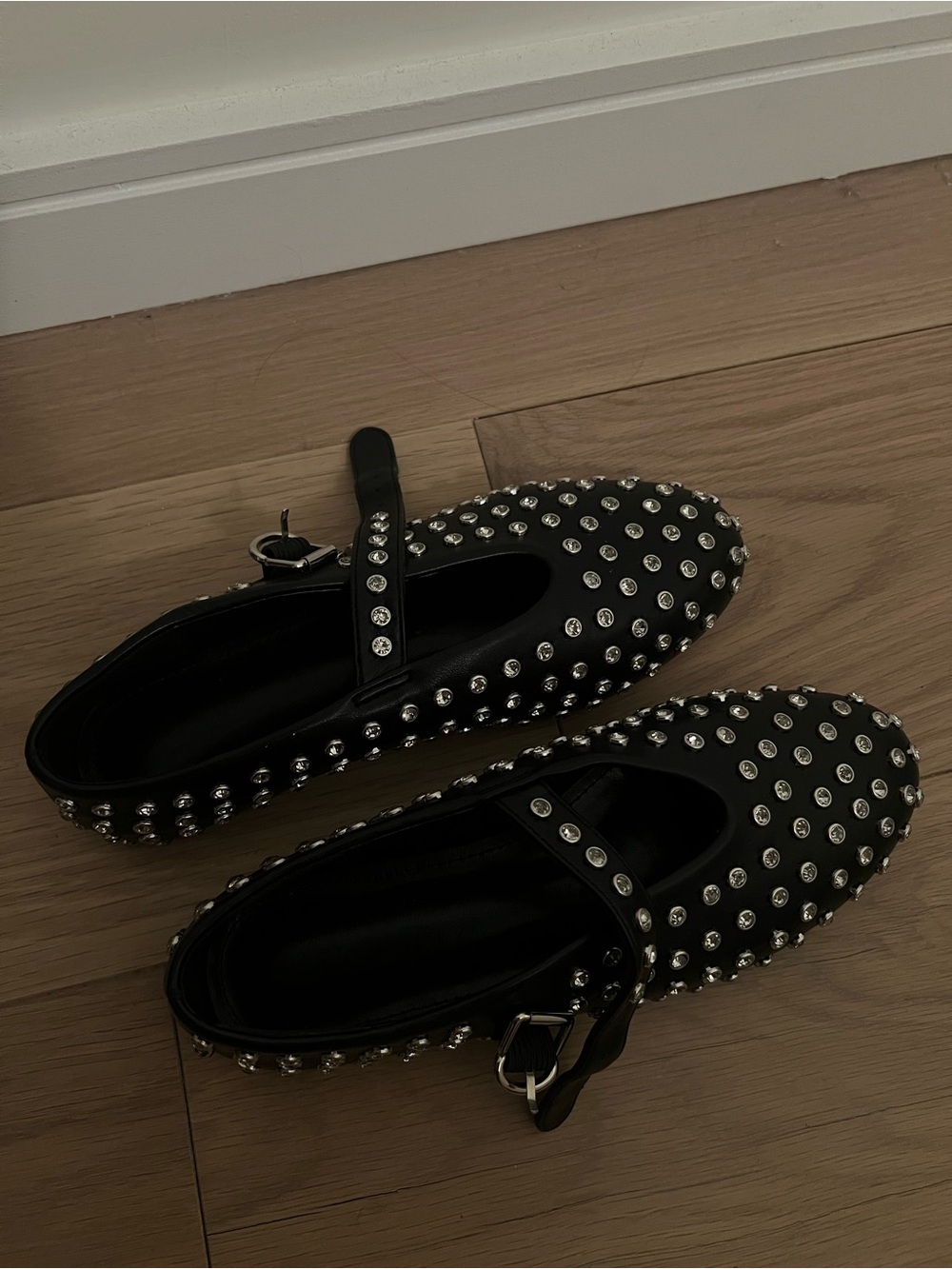 Studded Black ballet Flats